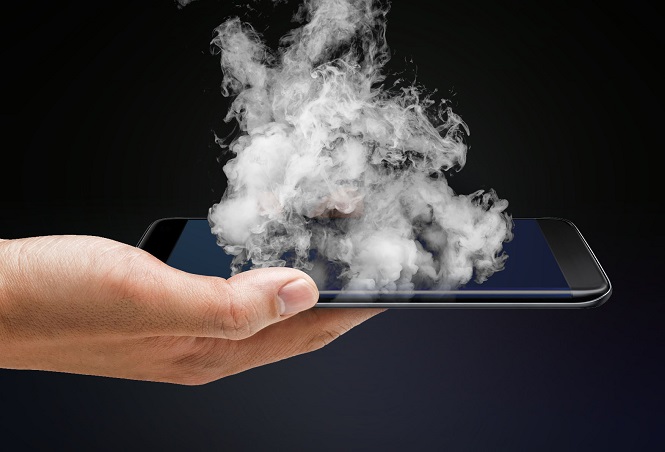 Smoke effect on smart phone edge screen